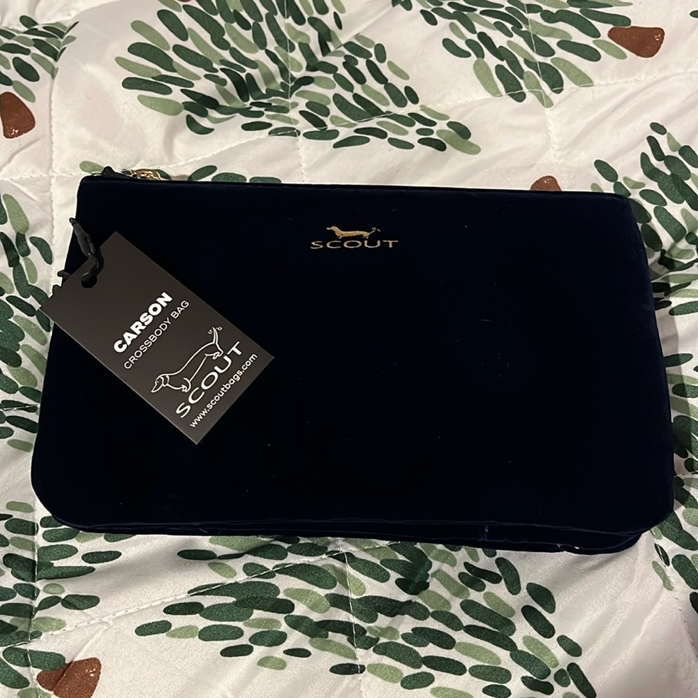 Scout Carson crossbody bag in navy velvet